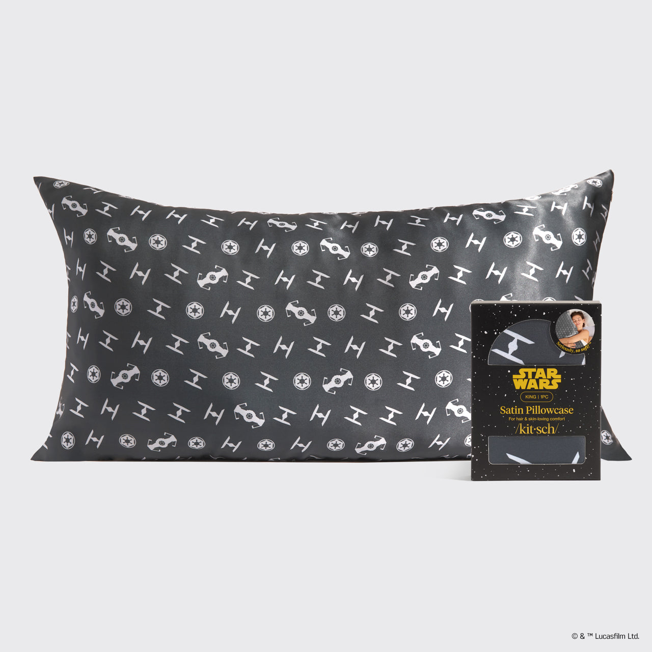 Star Wars™ & Kitsch Satin Pillowcase in Galactic Empire 2 Pack - King