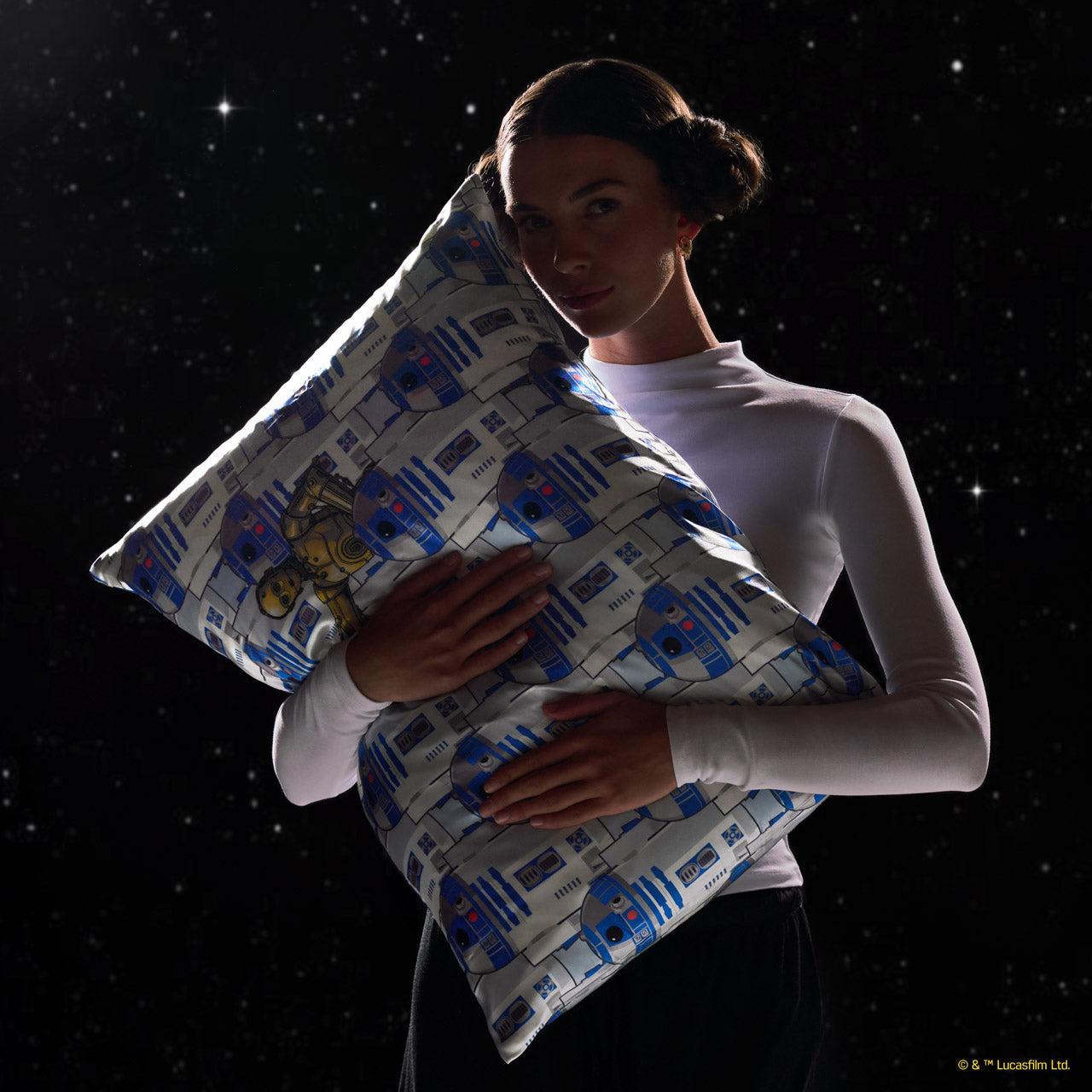 Star Wars™ & Kitsch Satin Pillowcase in R2-D2 & C-3PO