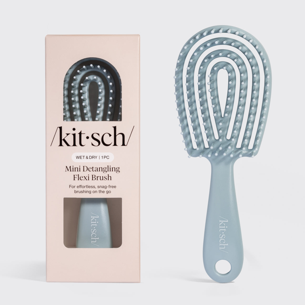 Black Detangling Flexi Brush - Mini - Haze Blue Detangling Flexi Brush - Mini