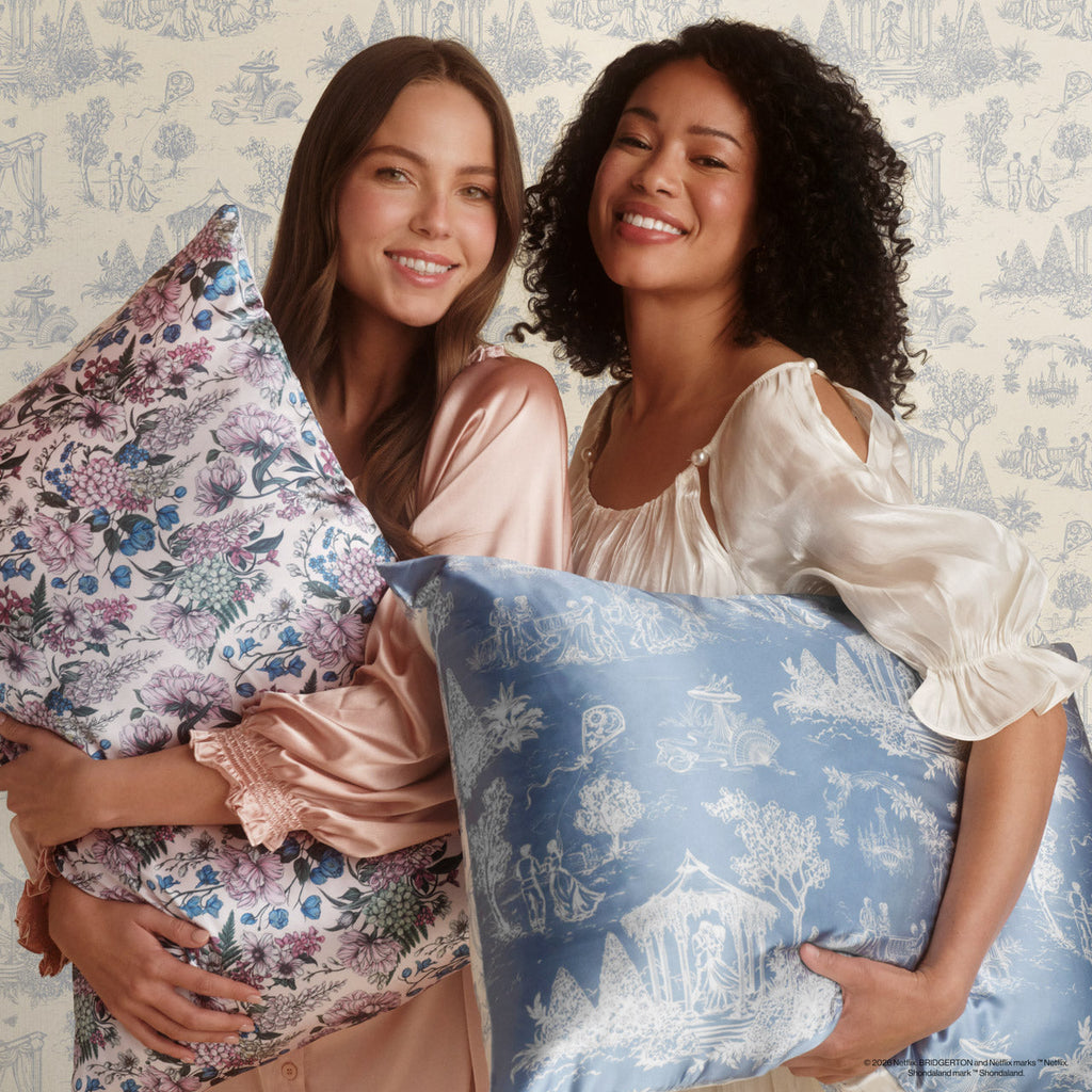Bridgerton x Kitsch Satin Pillowcase in Wisteria 4 Pack