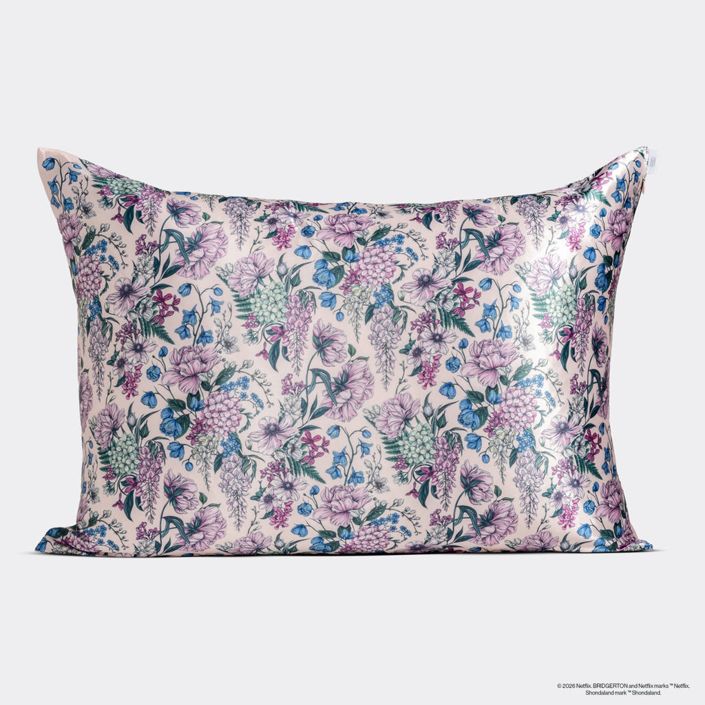 Bridgerton x Kitsch Satin Pillowcase in Wisteria 4 Pack