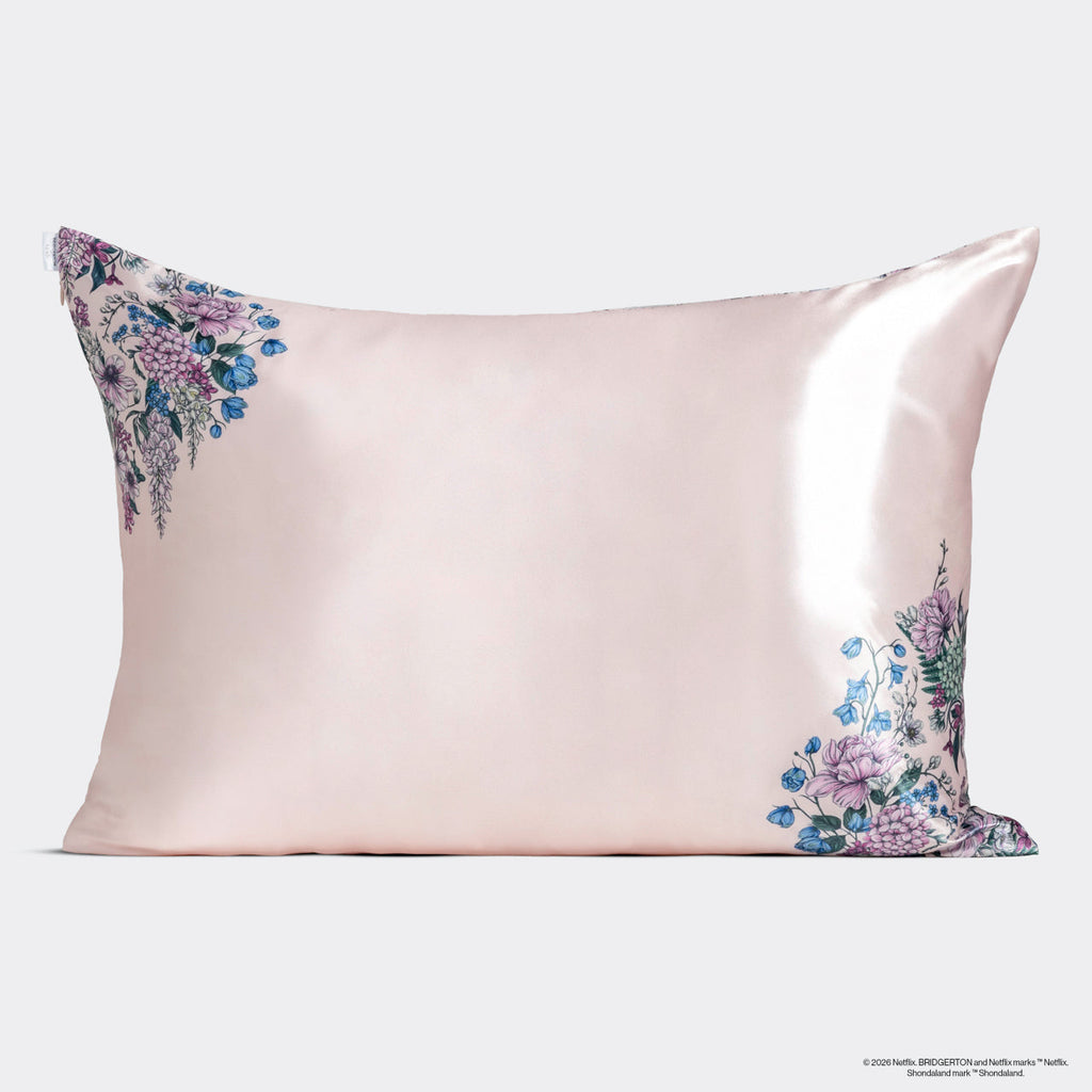 Bridgerton x Kitsch Satin Pillowcase in Wisteria 4 Pack