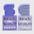 Purple Toning Shampoo & Conditioner Bar Combo for Color-Treated & Grey Hair