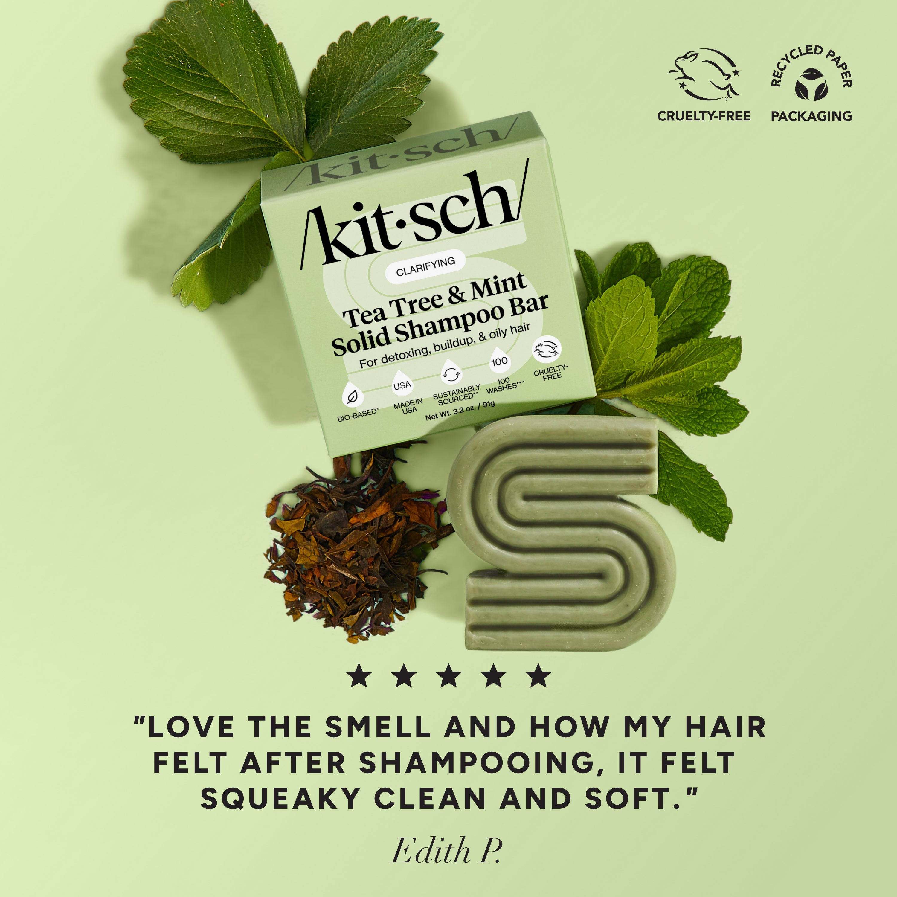 Tea Tree & Mint Clarifying Shampoo & Conditioner Bar Combo