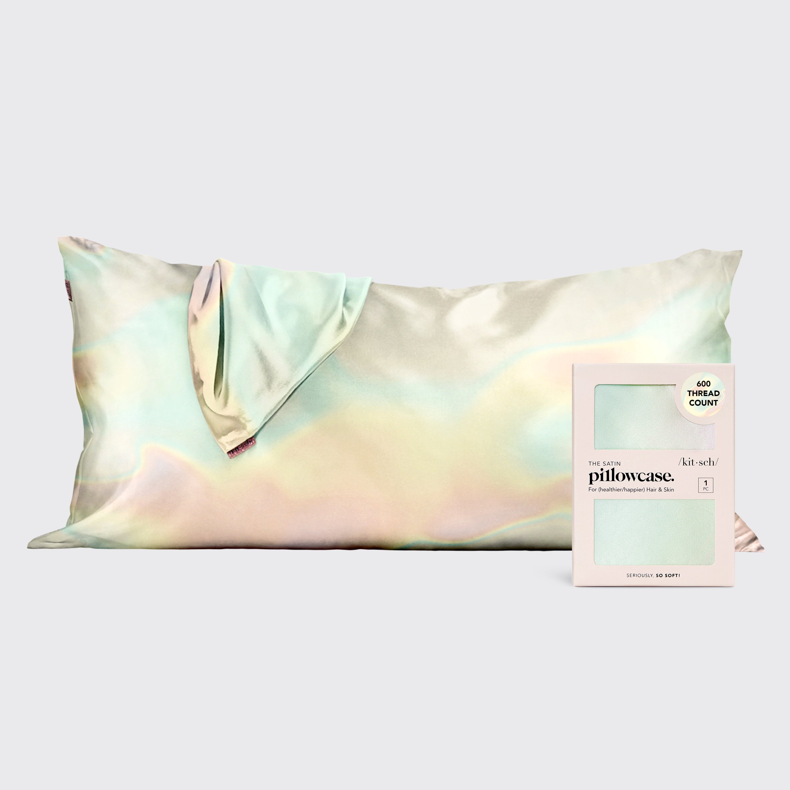 Satin Pillowcase in Aura 2 Pack - King