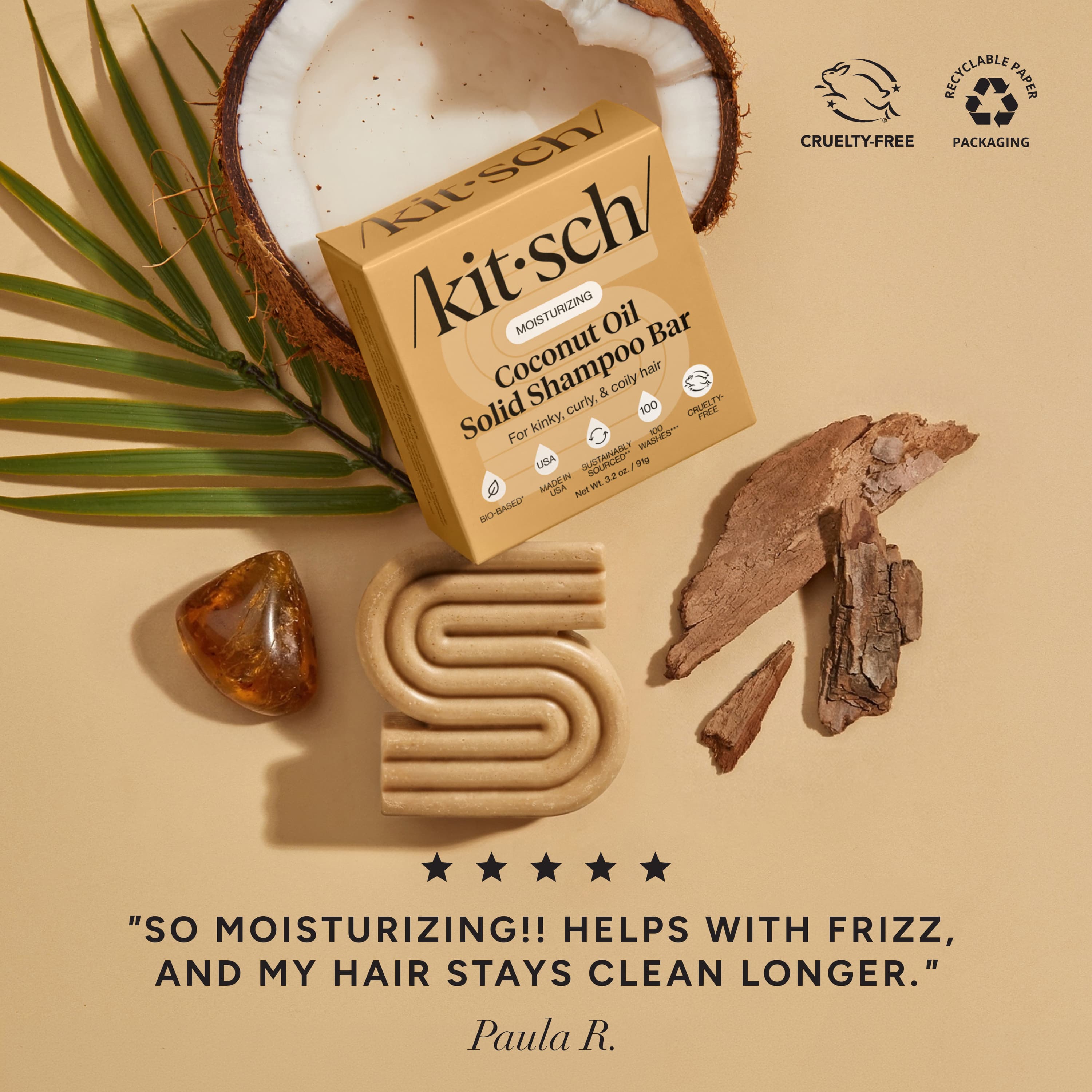 Coconut Oil Shampoo Bar for Dry Damaged Hair