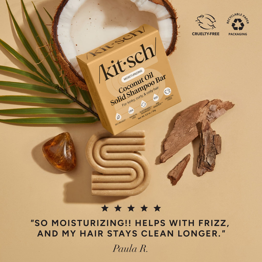 Coconut Oil Shampoo & Conditioner Bar Combo for Dry Damaged Hair