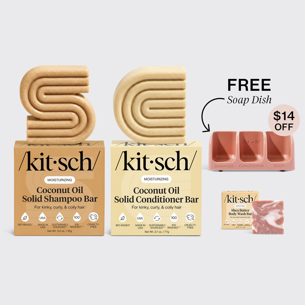 Moisturizing Coconut Oil Terracotta Self Draining Soap Dish Bundle